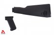 Intermediate Length Black AK47 Buttstock and Pistol Grip Set for Milled Receivers