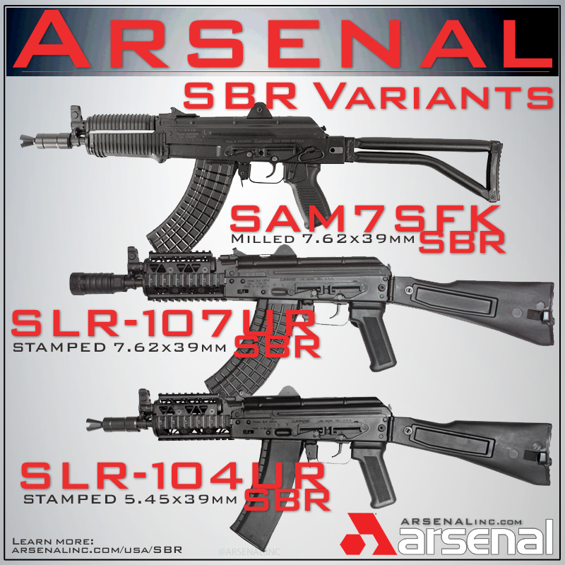 Arsenal SBR in 7.62 or 5.45 caliber