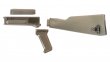 OD Green Polymer Stock Set with Stainless Steel Heat Shield for Milled Receivers