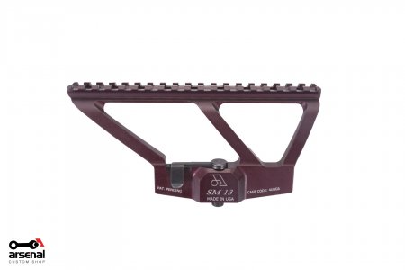 Picatinny Scope Mount with Plum Hard Anodized for AK Variant Rifles with Side Rail