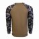 Khaki / Black Camo Cotton-Poly Standard Fit Pullover Sweater