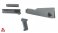 Gray Polymer Stock Set with Stainless Steel Heat Shield for Milled Receivers