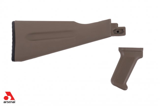 Warsaw Length FDE Buttstock and Pistol Grip Set for Stamped Receivers