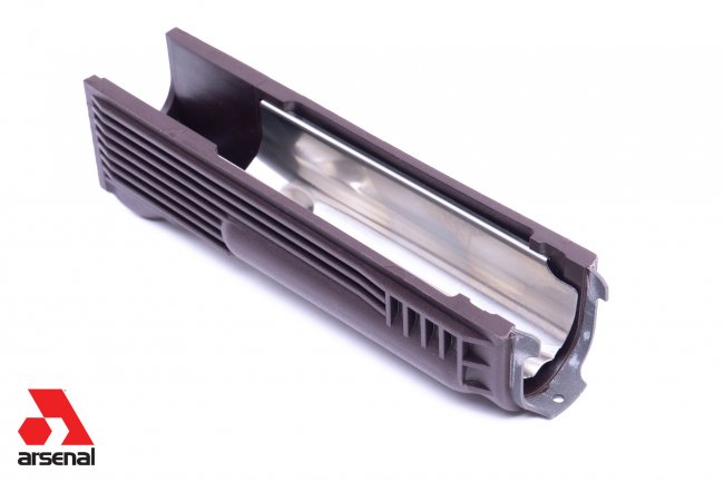 Plum Polymer Lower Handguard with Stainless Steel Heat Shield for Milled Receiver