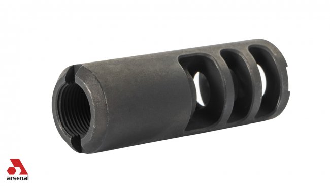 AK-20 Style Muzzle Brake 7.62x39 14x1mm LH Threads Stainless Steel