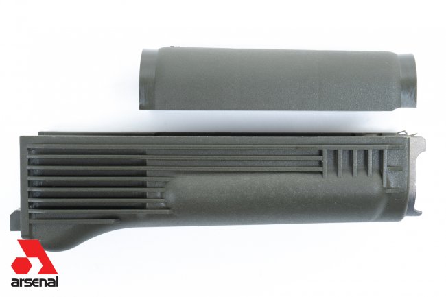 OD Green Polymer Handguard Set with Stainless Steel Heat Shield  for Milled Receivers