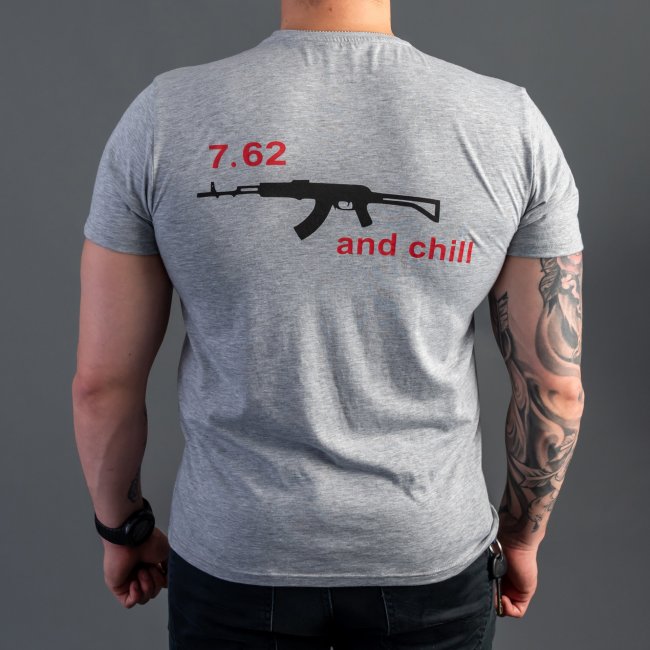 Gray Cotton Relaxed Fit Logo T-Shirt