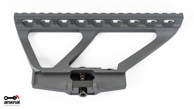 Gray Cerakoted Scope Mount for AK Variant Rifles with Picatinny Rail