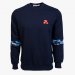 Blue Cotton-Poly Standard Fit Flex Pullover Sweater