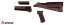 4 Piece Plum AK47 / AK74 NATO Length Stock Set for Stamped Fixed Receivers