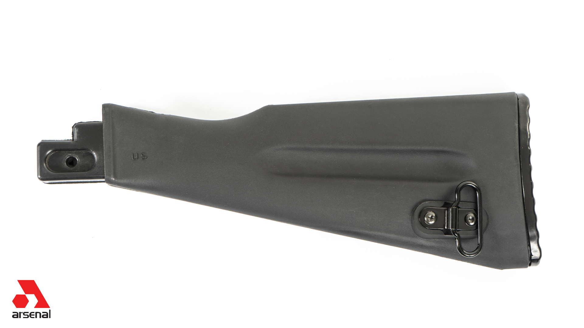 Black Warsaw Length Buttstock Assembly with Trap Door for Stamped