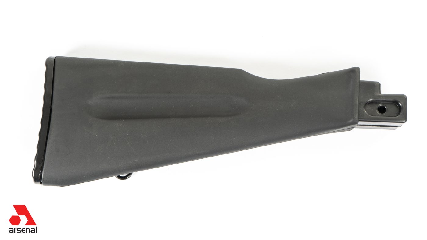 Black Warsaw Length Buttstock Assembly with Trap Door for Stamped Receivers
