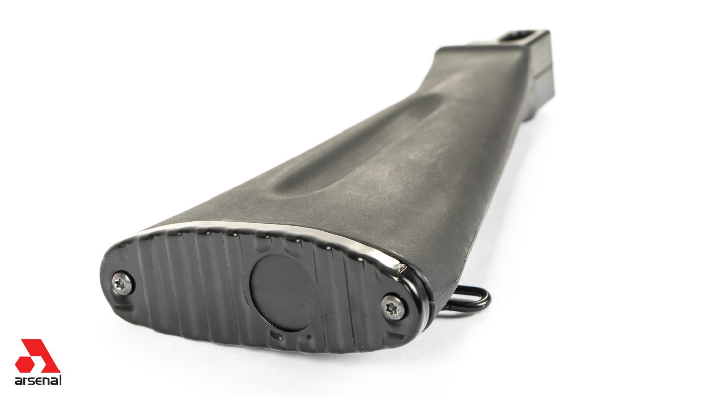Black Warsaw Length Buttstock Assembly with Trap Door for Stamped