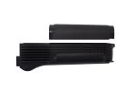 Black Polymer Handguard Set with Stainless Steel Heat Shield for Stamped Receivers
