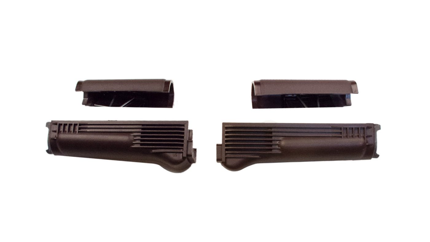 Plum Polymer Handguard Set with Stainless Steel Heat Shield for Stamped Receivers