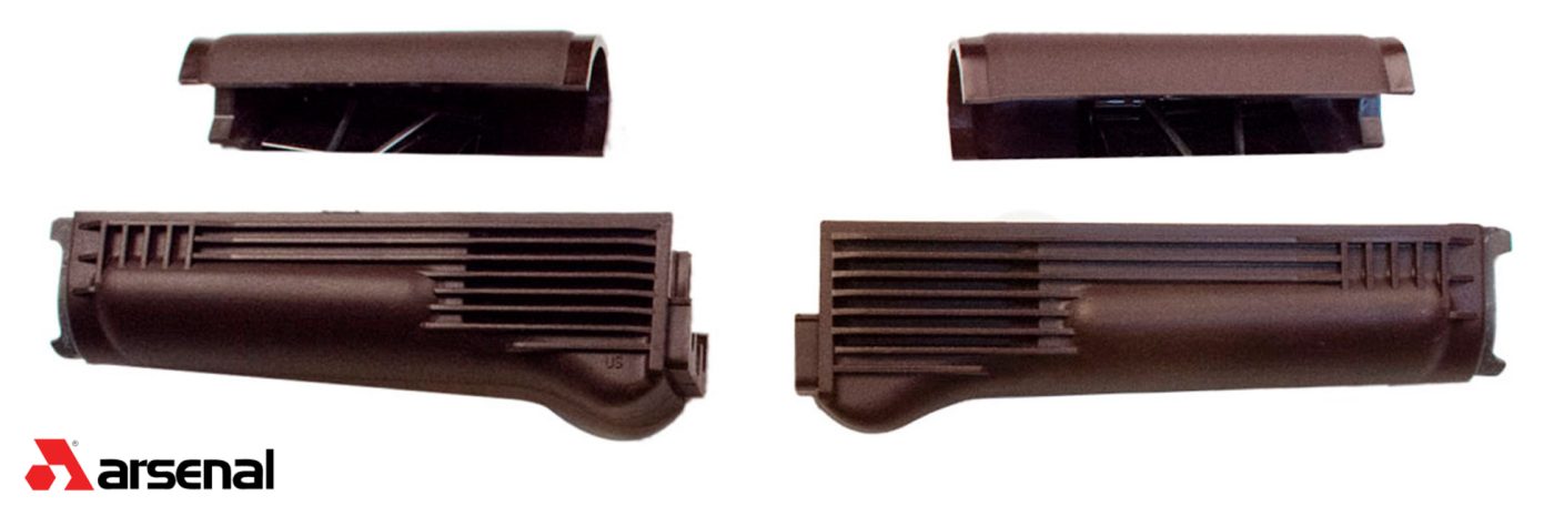 Plum Polymer Handguard Set with Stainless Steel Heat Shield for Stamped Receivers