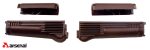 Plum Polymer Handguard Set with Stainless Steel Heat Shield for Stamped Receivers