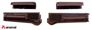Plum Polymer Handguard Set with Stainless Steel Heat Shield for Stamped Receivers