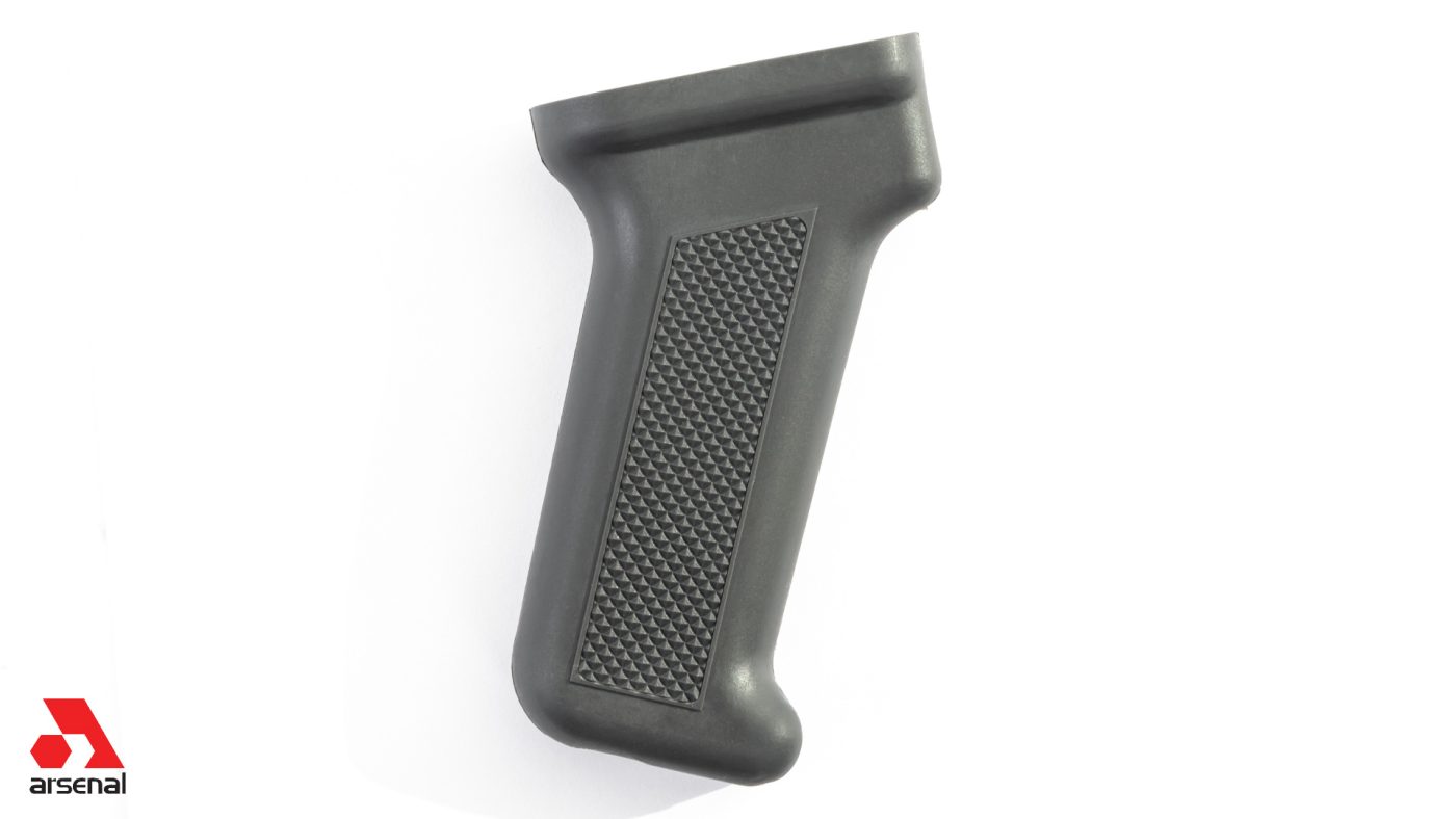 Gray Metal Insert Reinforced AK47 Pistol Grip for Milled and Stamped Receivers