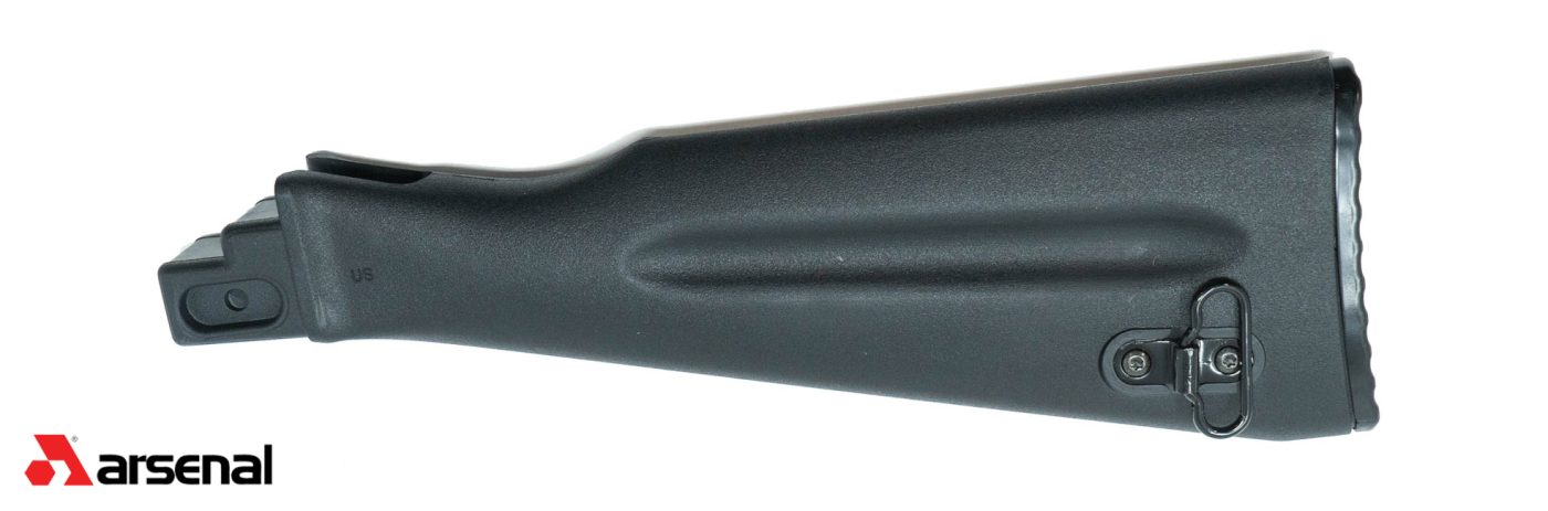 NATO Length Black Polymer Buttstock Assembly for Stamped Receivers