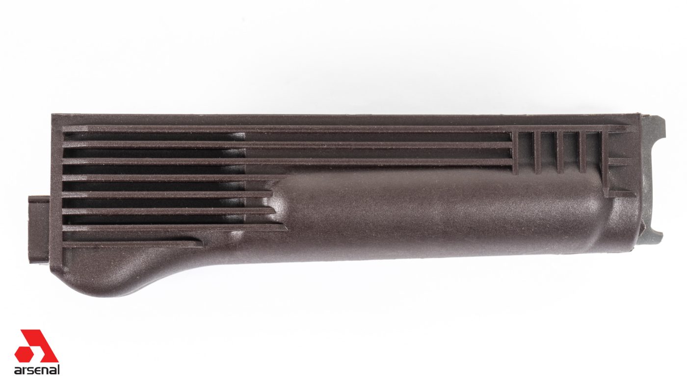 Plum Polymer Lower Handguard with Stainless Steel Heat Shield for Stamped Receivers