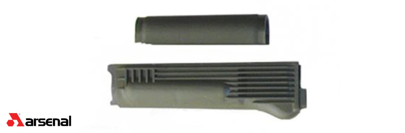 OD Green Polymer Handguard Set with Stainless Steel Heat Shield for Stamped Receivers