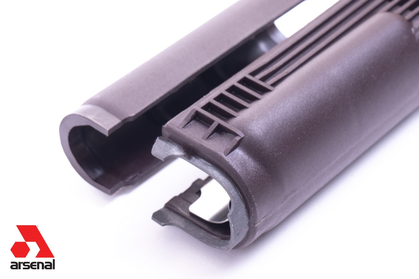 Plum Polymer Handguard Set for Milled Receiver with Stainless Steel Heat Shield