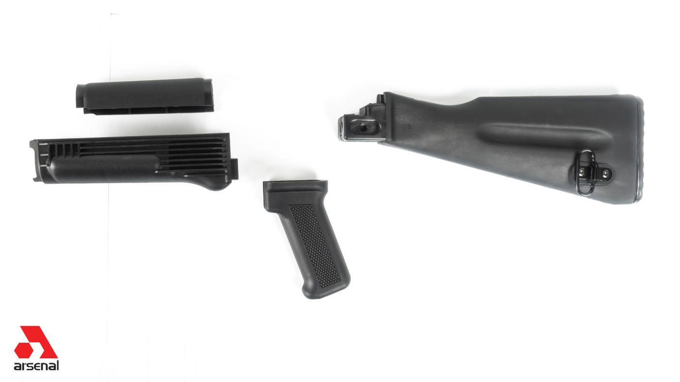 4 Piece Black Warsaw Length Mil Spec Buttstock Set for Stamped Receivers