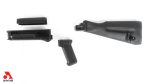 4 Piece Black Warsaw Length Mil Spec Buttstock Set for Stamped Receivers