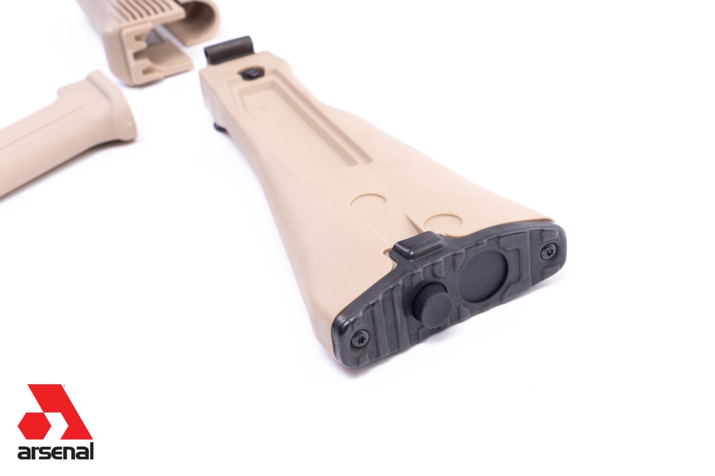 Desert Sand Polymer Folding Stock Set with Stainless Steel Heat Shield