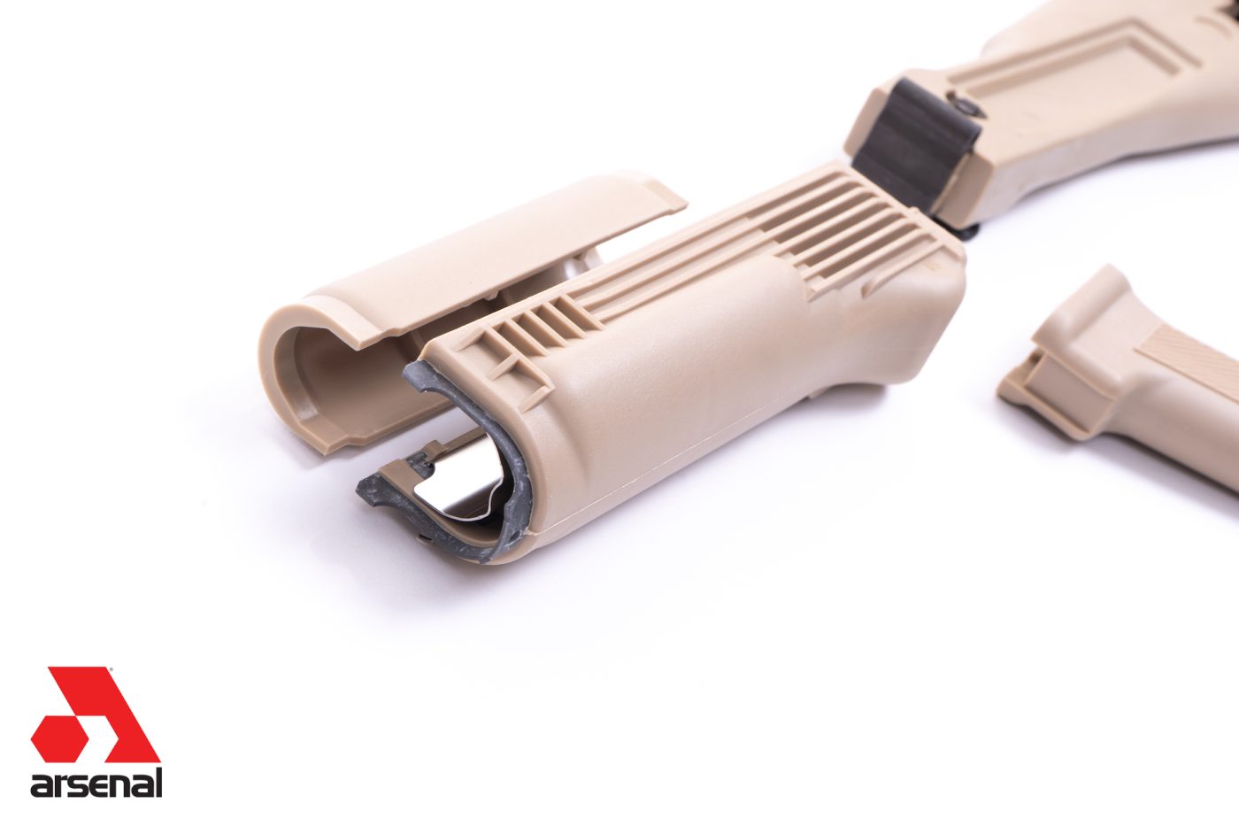 Desert Sand Polymer Folding Stock Set with Stainless Steel Heat Shield