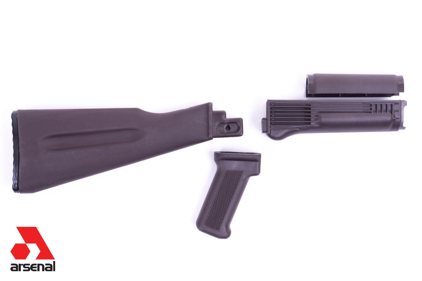 4-Piece Mil-Spec Warsaw Length Plum Polymer Buttstock Set for Stamped Receivers