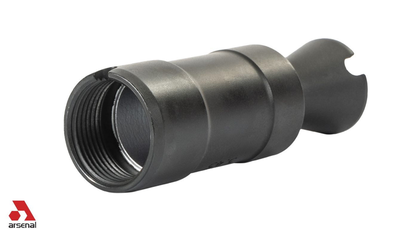 Cone Design Flash Hider with 24x1.5 Right Hand Threads for 5.45