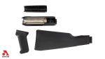 Black Polymer Stock Set with Stainless Steel Heat Shield for Milled Receivers