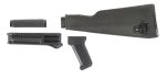 Black Polymer Stock Set with Stainless Steel Heat Shield for Milled Receivers
