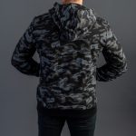 Black Camo Cotton-Poly Relaxed Fit  Zip-Up Hoodie