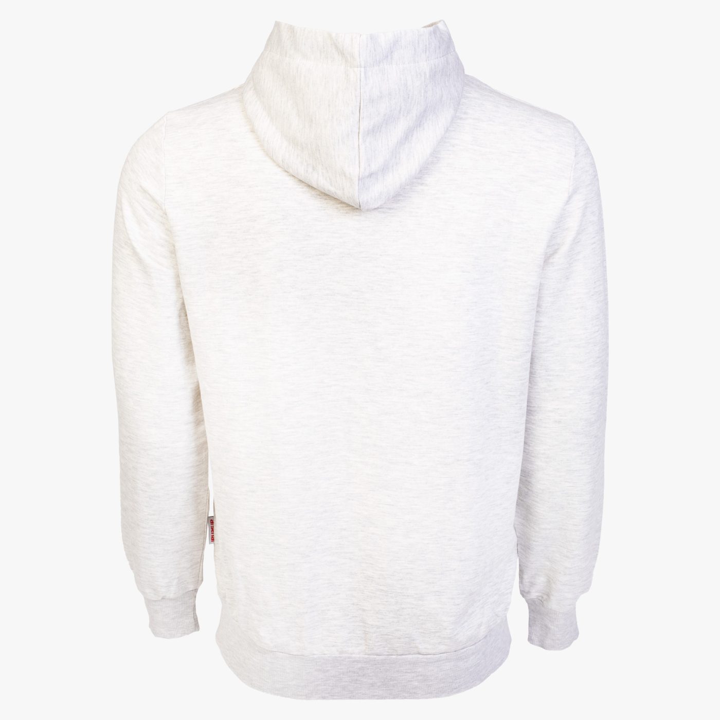 Beige Cotton-Poly Relaxed Fit Graphic Pullover Hoodie