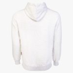 Beige Cotton-Poly Relaxed Fit Graphic Pullover Hoodie