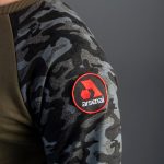 Khaki / Black Camo Cotton-Poly Standard Fit Pullover Sweater