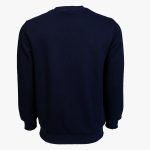 Blue / Grey Cotton-Poly Standard Fit Logo Pullover Sweater
