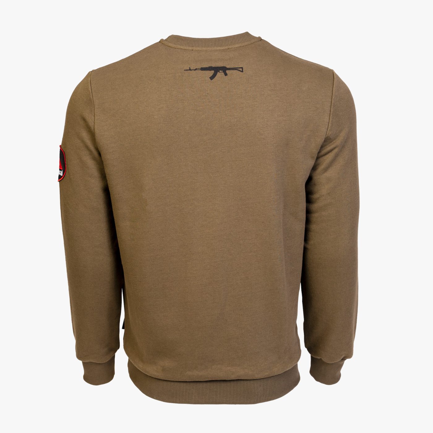 Khaki Cotton-Poly Standard Fit Alpha Pullover Sweater