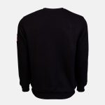 Black Cotton-Poly Standard Fit Centre Graphic Pullover Sweater
