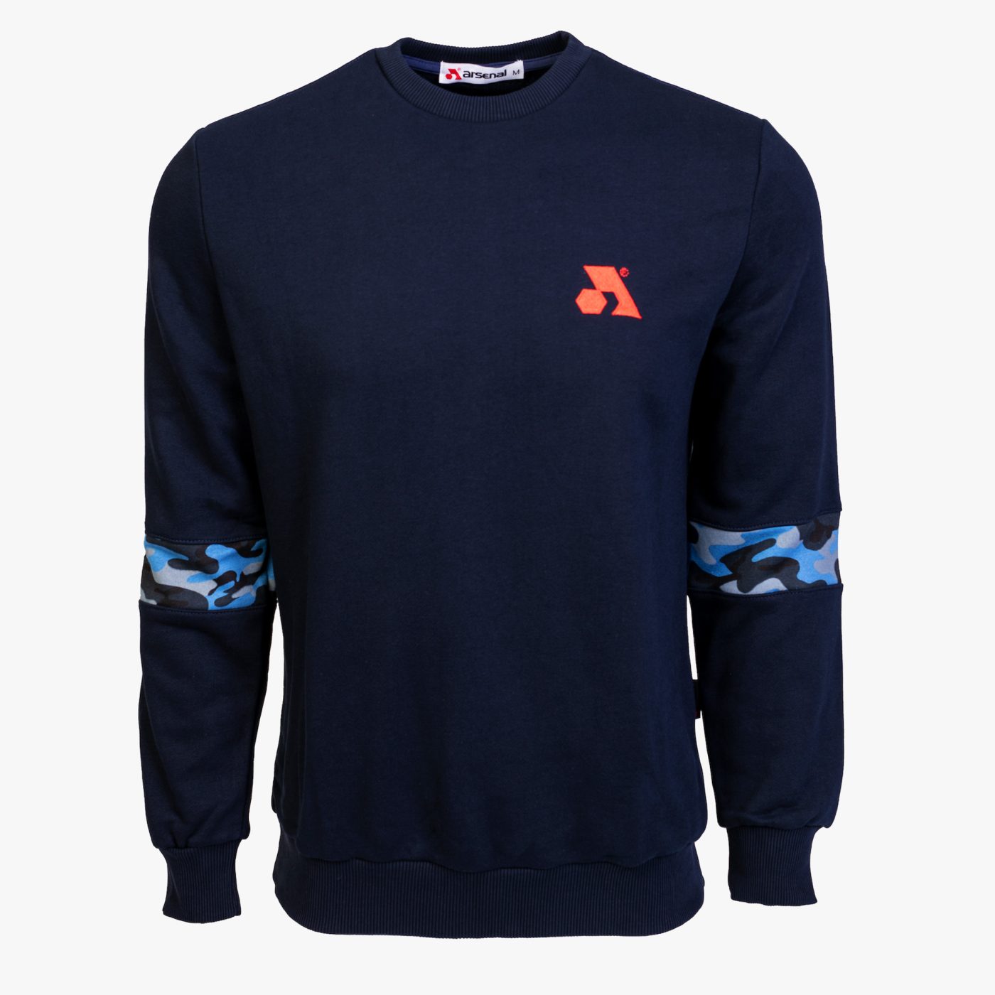 Blue Cotton-Poly Standard Fit Flex Pullover Sweater