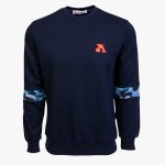 Blue Cotton-Poly Standard Fit Flex Pullover Sweater