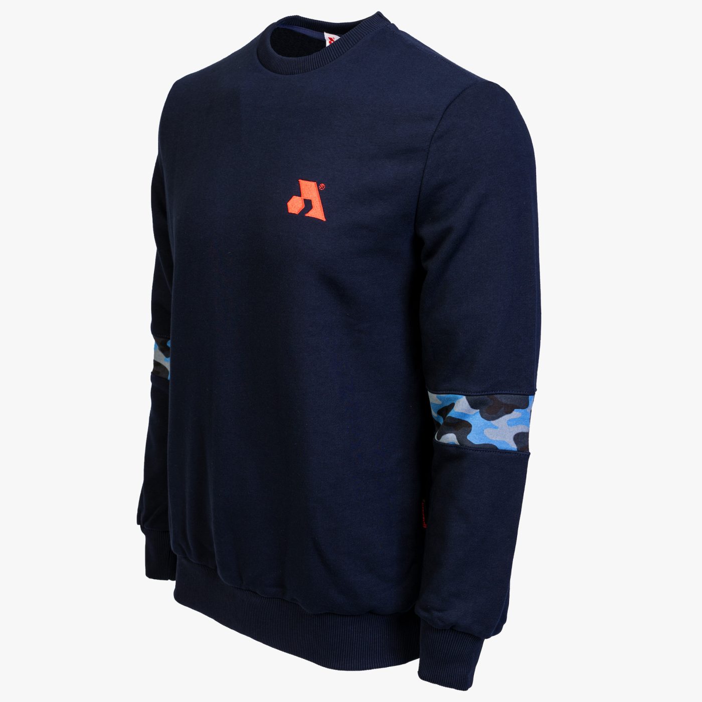 Blue Cotton-Poly Standard Fit Flex Pullover Sweater