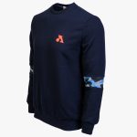 Blue Cotton-Poly Standard Fit Flex Pullover Sweater