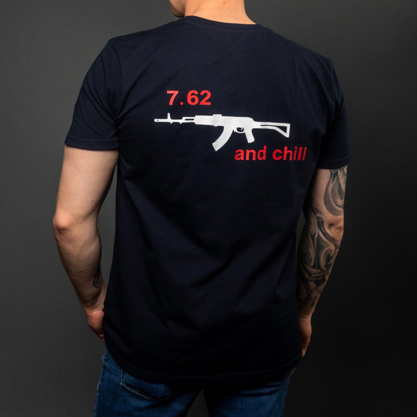 Blue Cotton Relaxed Fit Logo T-Shirt