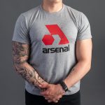 Gray Cotton Relaxed Fit Logo T-Shirt