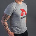Gray Cotton Relaxed Fit Logo T-Shirt