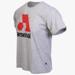 Gray Cotton Relaxed Fit Logo T-Shirt